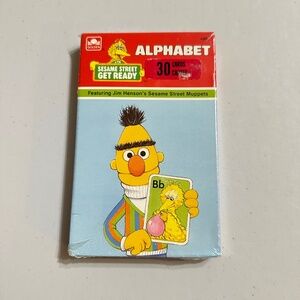 Vintage 1986 Sesame Street Get Ready Alphabet Flash Cards Complete With Box